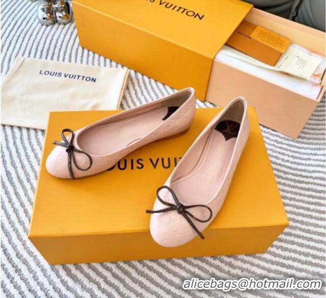 Good Quality Louis Vuitton Nina Flat Ballerinas in Monogram Leather Light Pink 821030