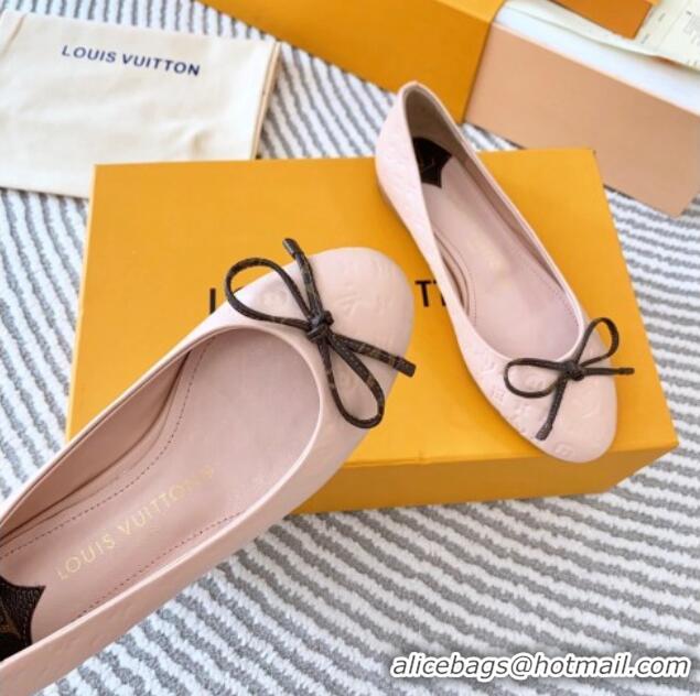 Good Quality Louis Vuitton Nina Flat Ballerinas in Monogram Leather Light Pink 821030