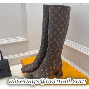 Lowest Price Louis Vuitton Shake Heel High Boots 5.5cm Monogram Canvas 821034