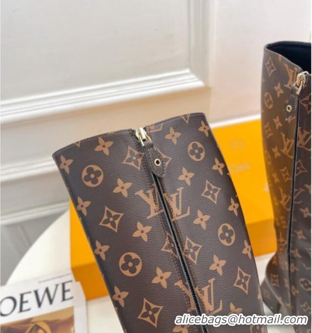 Lowest Price Louis Vuitton Shake Heel High Boots 5.5cm Monogram Canvas 821034