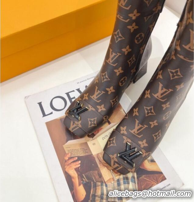 Lowest Price Louis Vuitton Shake Heel High Boots 5.5cm Monogram Canvas 821034