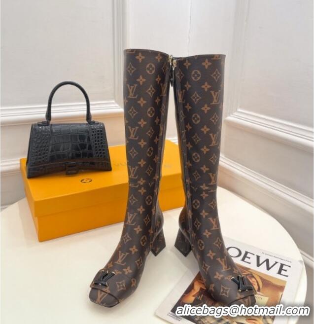 Lowest Price Louis Vuitton Shake Heel High Boots 5.5cm Monogram Canvas 821034