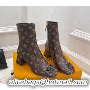 Discount Louis Vuitton Shake Heel Ankle Boots 5.5cm in Monogram Canvas 821043