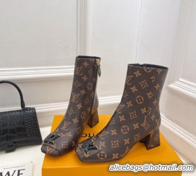 Discount Louis Vuitton Shake Heel Ankle Boots 5.5cm in Monogram Canvas 821043