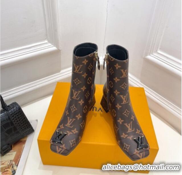 Discount Louis Vuitton Shake Heel Ankle Boots 5.5cm in Monogram Canvas 821043