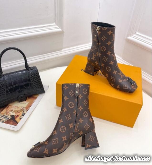 Discount Louis Vuitton Shake Heel Ankle Boots 5.5cm in Monogram Canvas 821043