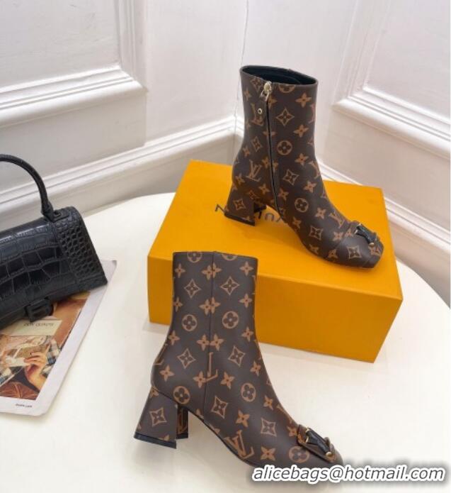 Discount Louis Vuitton Shake Heel Ankle Boots 5.5cm in Monogram Canvas 821043