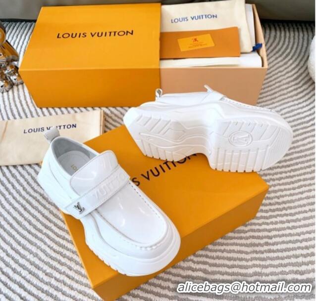 Sophisticated Louis Vuitton LV Archlight 2.0 Platform Loafers in Glazed Leather White 821047