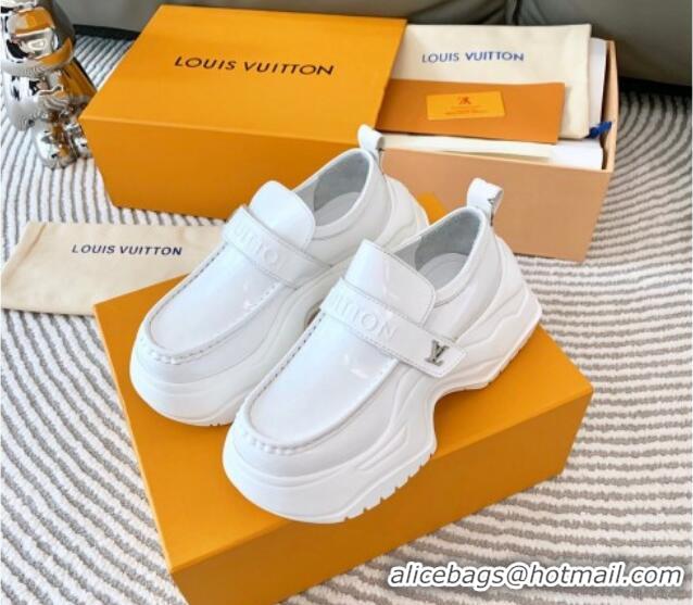 Sophisticated Louis Vuitton LV Archlight 2.0 Platform Loafers in Glazed Leather White 821047