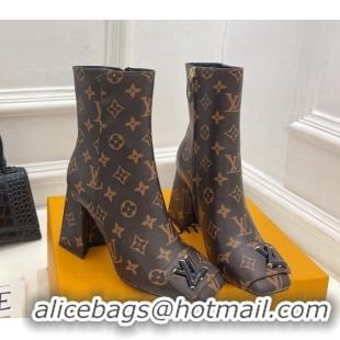 Low Price Louis Vuitton Shake Heel Ankle Boots 9cm in Monogram Canvas 831038