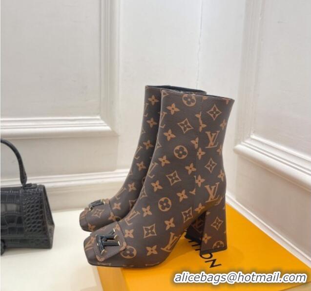 Low Price Louis Vuitton Shake Heel Ankle Boots 9cm in Monogram Canvas 831038