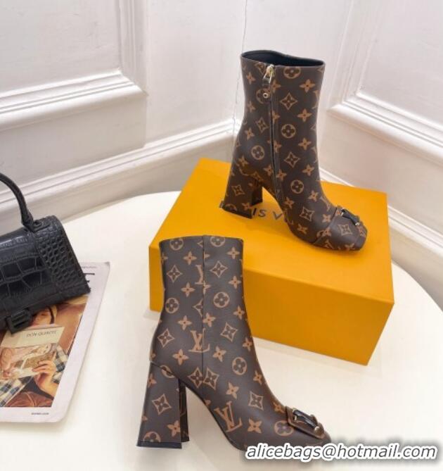 Low Price Louis Vuitton Shake Heel Ankle Boots 9cm in Monogram Canvas 831038