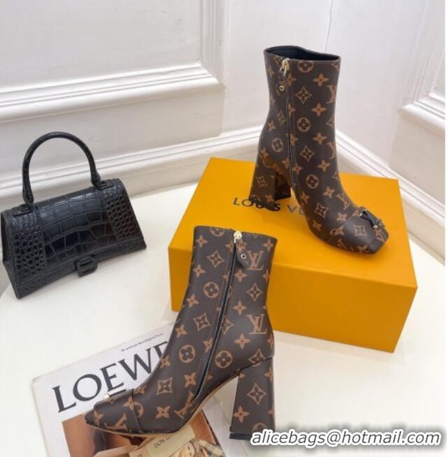 Low Price Louis Vuitton Shake Heel Ankle Boots 9cm in Monogram Canvas 831038