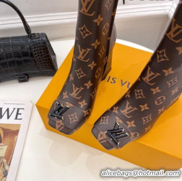 Low Price Louis Vuitton Shake Heel Ankle Boots 9cm in Monogram Canvas 831038