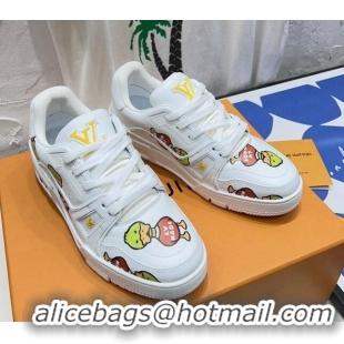 Trendy Design Louis Vuitton LV Trainer Sneakers in Nigo Printed Leather White 902086