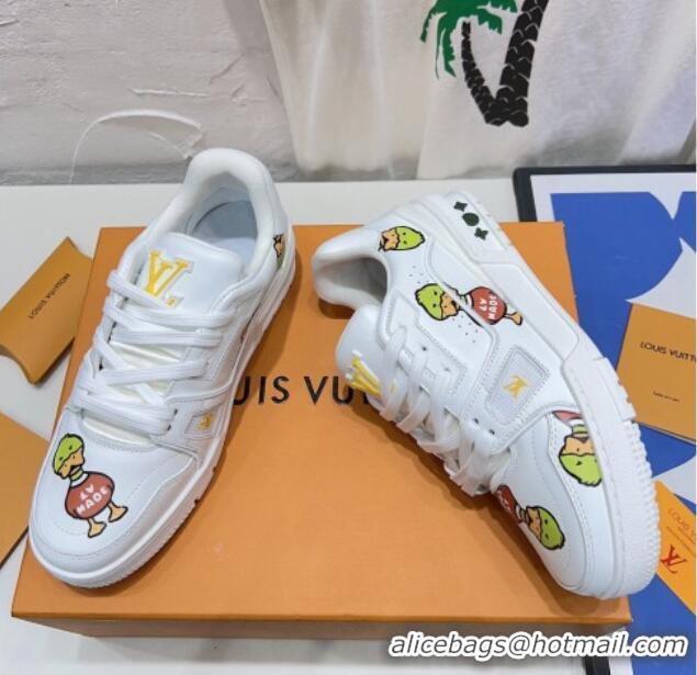 Trendy Design Louis Vuitton LV Trainer Sneakers in Nigo Printed Leather White 902086