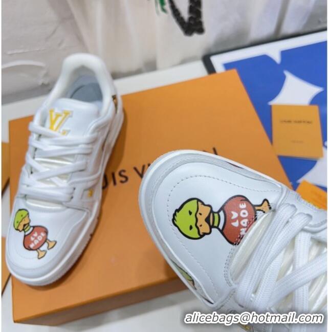 Trendy Design Louis Vuitton LV Trainer Sneakers in Nigo Printed Leather White 902086