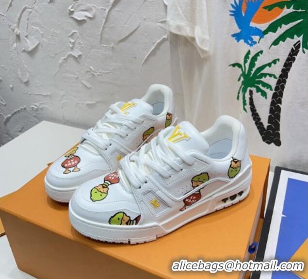 Trendy Design Louis Vuitton LV Trainer Sneakers in Nigo Printed Leather White 902086