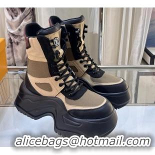 Top Grade Louis Vuitton LV Archlight 2.0 Platform Ankle Boot in Suede and Fabric Beige 1ABI1J