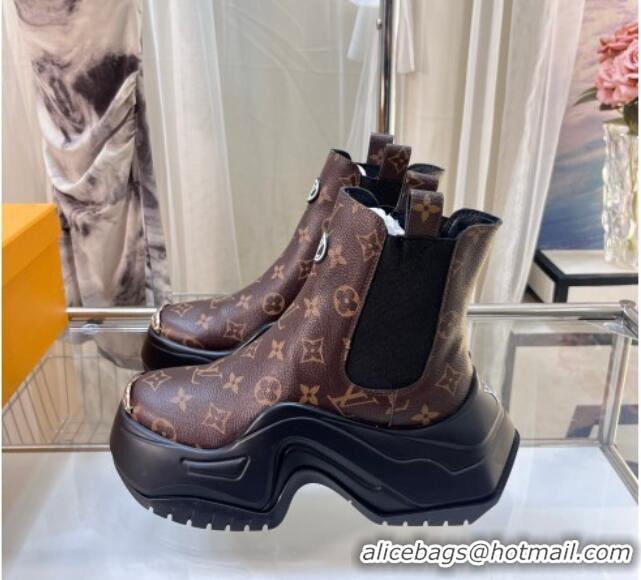 Best Grade Louis Vuitton LV Archlight 2.0 Platform Ankle Boot in Monogram Leather 1AB157