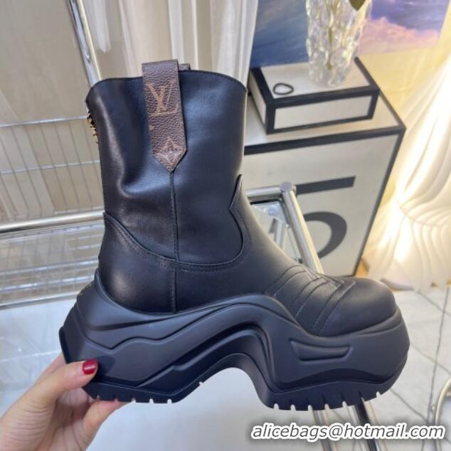 Top Design Louis Vuitton LV Archlight 2.0 Platform Ankle Boot in Calf Leather Black 1ABHSM