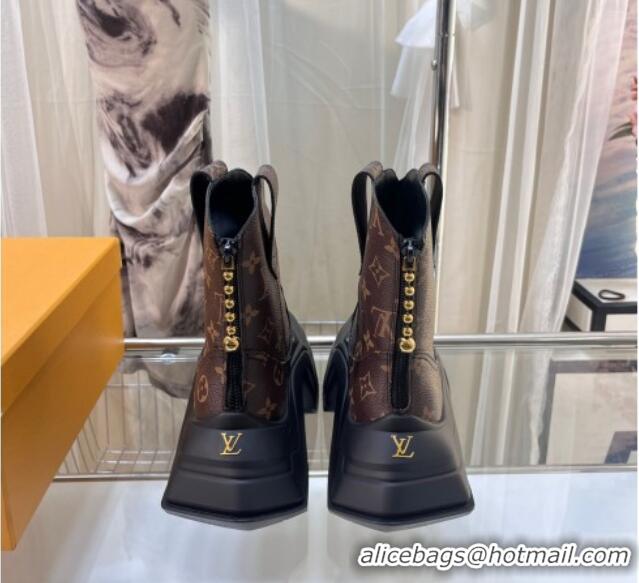 Luxurious Louis Vuitton LV Archlight 2.0 Platform Ankle Boot in Monogram Canvas and Leather 1ABHSM