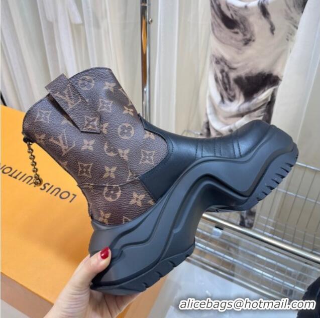 Luxurious Louis Vuitton LV Archlight 2.0 Platform Ankle Boot in Monogram Canvas and Leather 1ABHSM