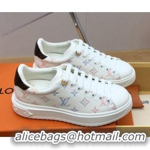 est Price Louis Vuitton Time Out Sneakers in Monogram Leather White/Multicolor 1ABR2K 904040