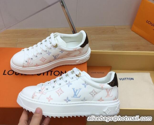 est Price Louis Vuitton Time Out Sneakers in Monogram Leather White/Multicolor 1ABR2K 904040