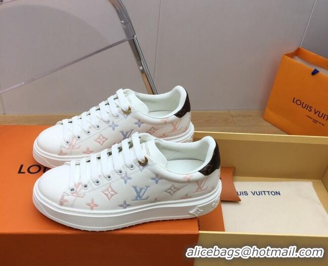 est Price Louis Vuitton Time Out Sneakers in Monogram Leather White/Multicolor 1ABR2K 904040