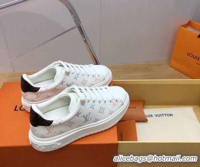 est Price Louis Vuitton Time Out Sneakers in Monogram Leather White/Multicolor 1ABR2K 904040