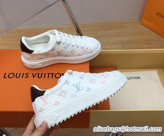 est Price Louis Vuitton Time Out Sneakers in Monogram Leather White/Multicolor 1ABR2K 904040