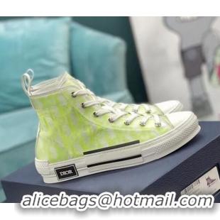 Sophisticated Dior B23 High-top Sneakers in Yellow Dior Oblique Canvas 236218