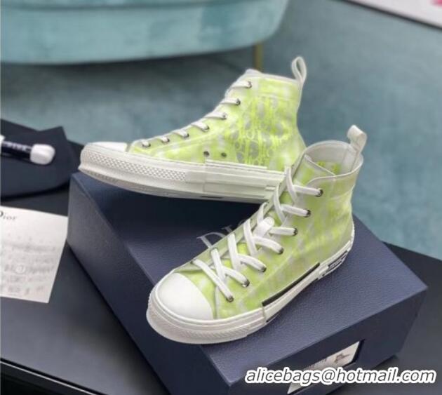 Sophisticated Dior B23 High-top Sneakers in Yellow Dior Oblique Canvas 236218