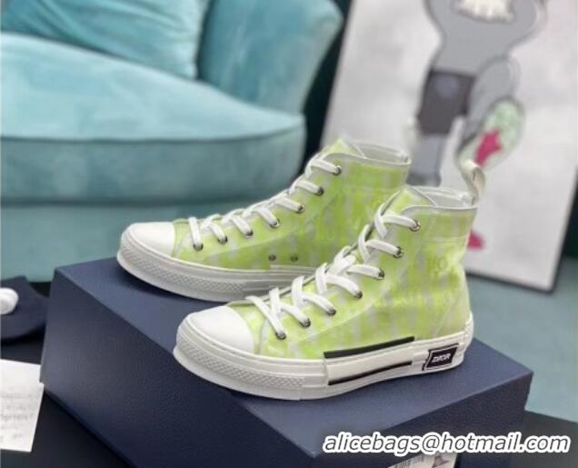 Sophisticated Dior B23 High-top Sneakers in Yellow Dior Oblique Canvas 236218