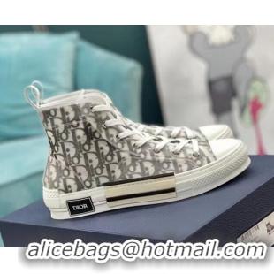 Inexpensive Dior B23 High-top Sneakers in White/Black Dior Oblique Canvas 236216