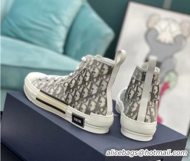 Inexpensive Dior B23 High-top Sneakers in White/Black Dior Oblique Canvas 236216