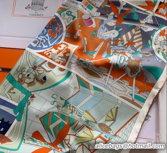 Traditional Specials Hermes 100% Silk Square Scarf 90x90cm H51626 Light Green 2023