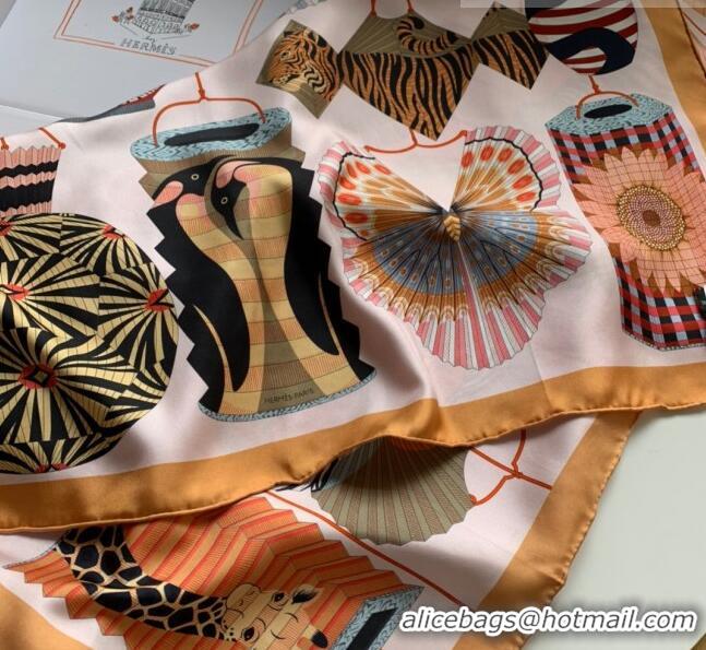 Top Quality Hermes Lanternes Ballons ET Cocardes 100% Silk Square Scarf 90x90cm H51624 2023