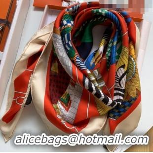 Good Product Hermes 100% Silk Square Scarf 90x90cm H51623 Red 2023