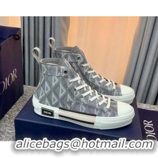 Purchase Dior B23 High-top Sneakers in Dior Gray CD Diamond Canvas 236214