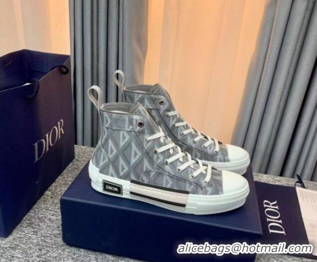 Purchase Dior B23 High-top Sneakers in Dior Gray CD Diamond Canvas 236214