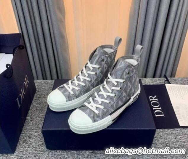 Purchase Dior B23 High-top Sneakers in Dior Gray CD Diamond Canvas 236214