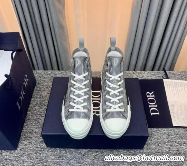 Purchase Dior B23 High-top Sneakers in Dior Gray CD Diamond Canvas 236214