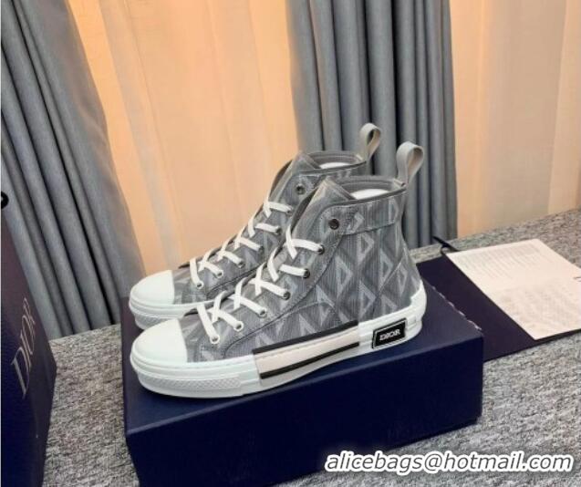 Purchase Dior B23 High-top Sneakers in Dior Gray CD Diamond Canvas 236214