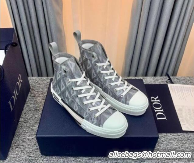 Purchase Dior B23 High-top Sneakers in Dior Gray CD Diamond Canvas 236214