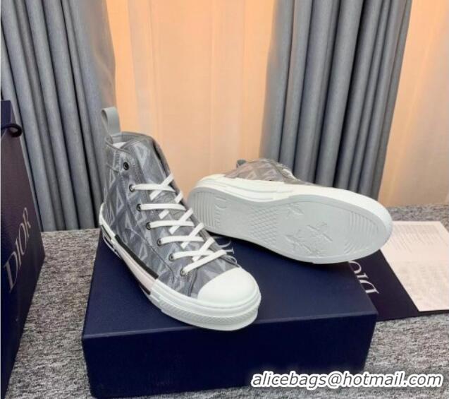 Purchase Dior B23 High-top Sneakers in Dior Gray CD Diamond Canvas 236214