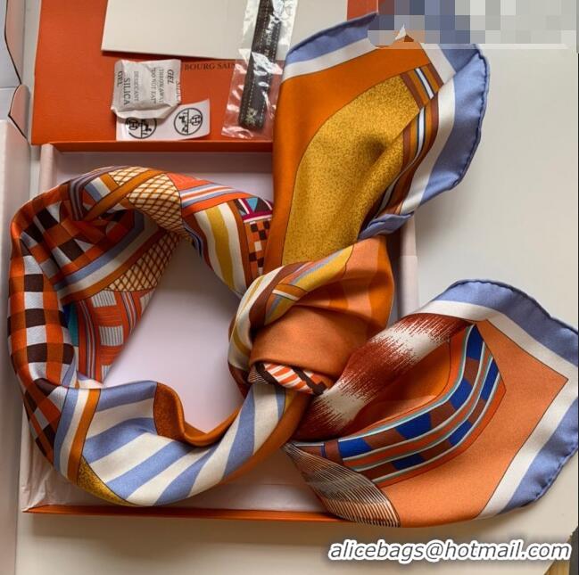 Reasonable Price Hermes 100% Silk Square Scarf 90x90cm H51620 Orange 2023