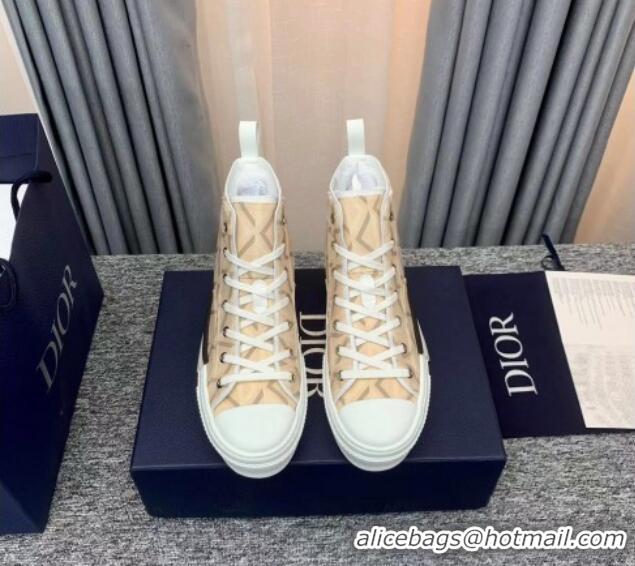 Hot Style Dior B23 High-top Sneakers in Beige Oblique Canvas 236213