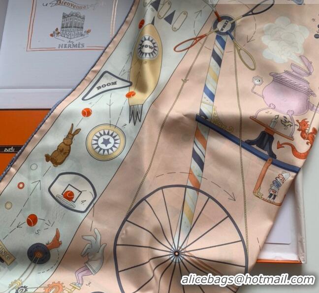 New Design Hermes Horse 100% Silk Square Scarf 90x90cm H51618 Pink 2023